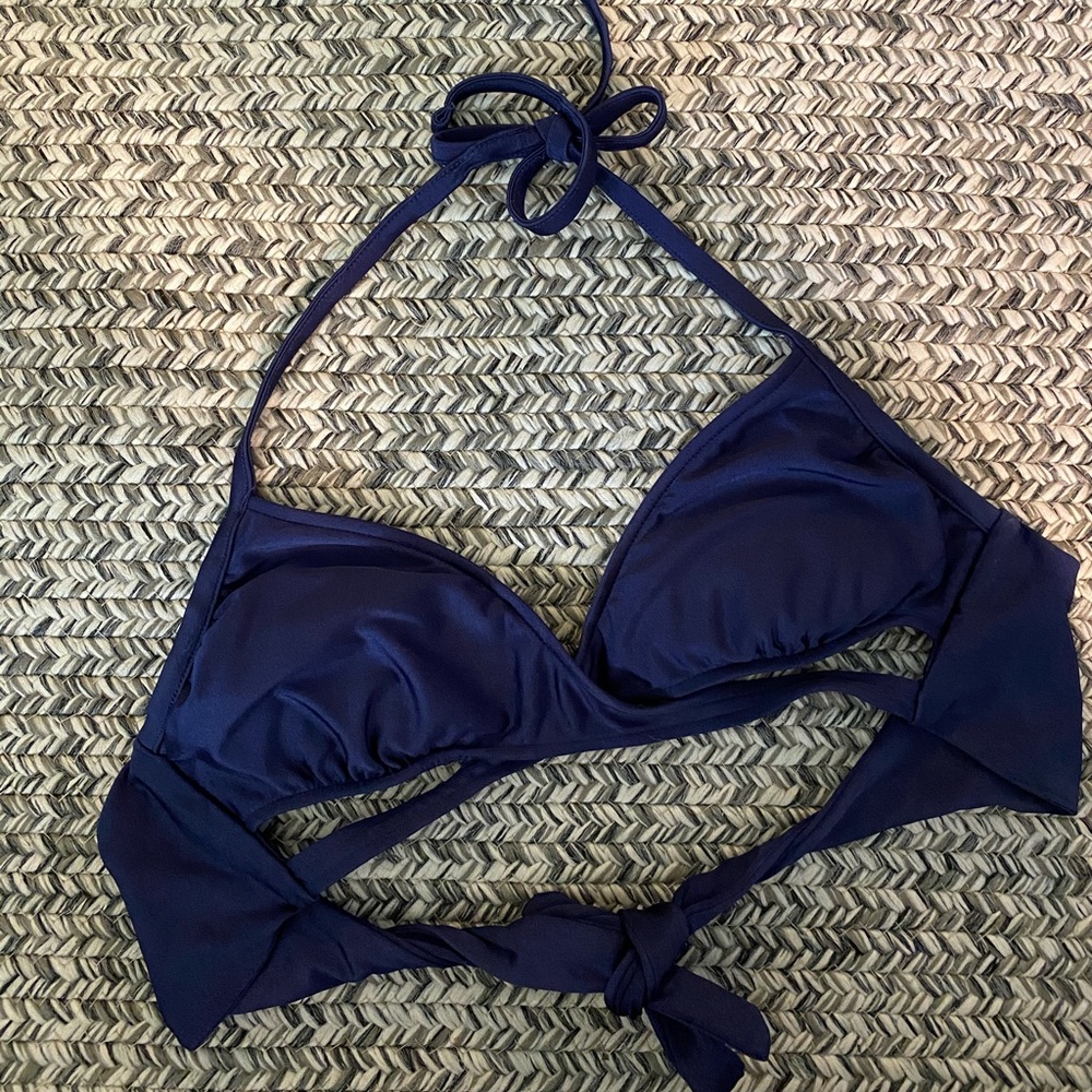 Blue bikini top